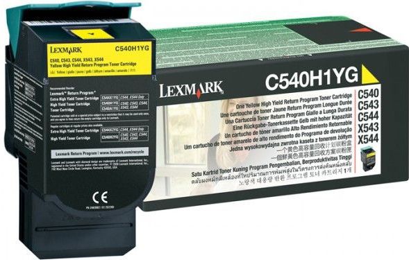 Lexmark C54x, X54x 2K gele tonercartridge