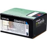 Lexmark C544X1CG toner cyaan extra hoge capaciteit (origineel)