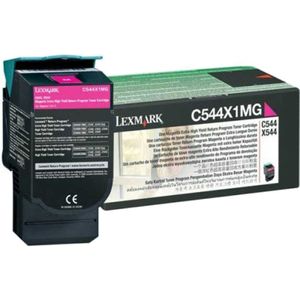 Lexmark C544X1MG toner cartridge magenta (origineel)