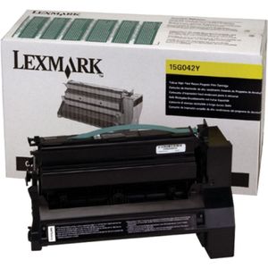 Lexmark 15G042Y toner cartridge geel hoge capaciteit (origineel)