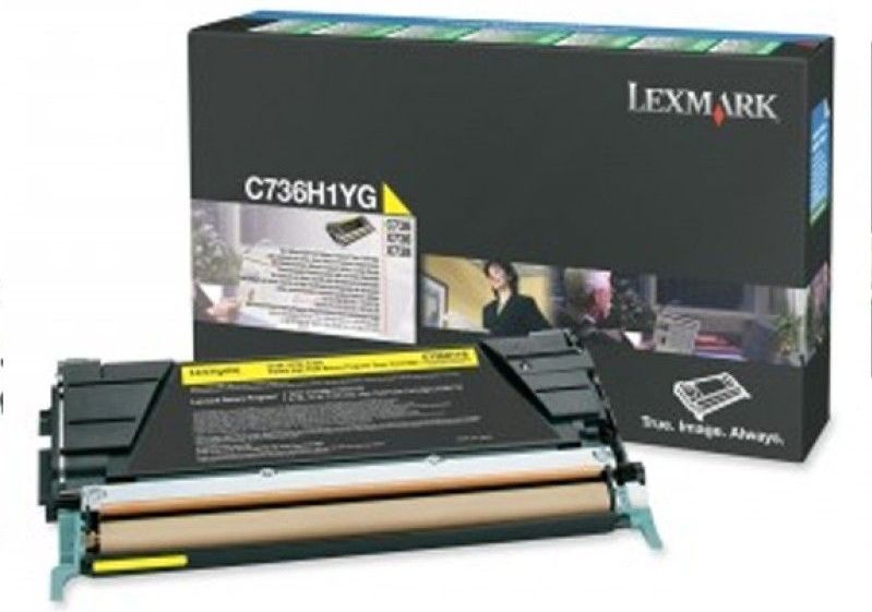 Lexmark C736, X736, X738 10K gele retourpr. tonercartr.