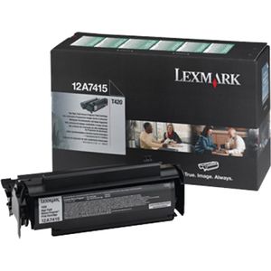 Lexmark 12A7415 toner zwart hoge capaciteit (origineel)