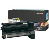 Lexmark C7700YH toner cartridge geel hoge capaciteit (origineel)