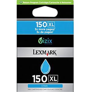 Lexmark Nr.150XL (14N1615E) inktcartridge cyaan hoge capaciteit (origineel)
