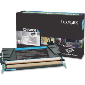 Lexmark C746A1CG toner cyaan (origineel)