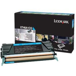 Lexmark X746A1CG toner cartridge cyaan (origineel)