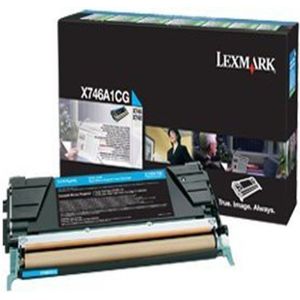 Lexmark X748H1CG toner cartridge cyaan hoge capaciteit (origineel)