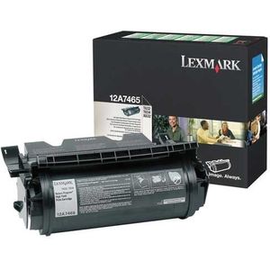 Lexmark 12A7465 toner zwart extra hoge capaciteit (origineel)