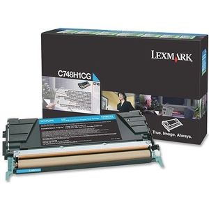Lexmark C748H1CG toner cyaan hoge capaciteit (origineel)