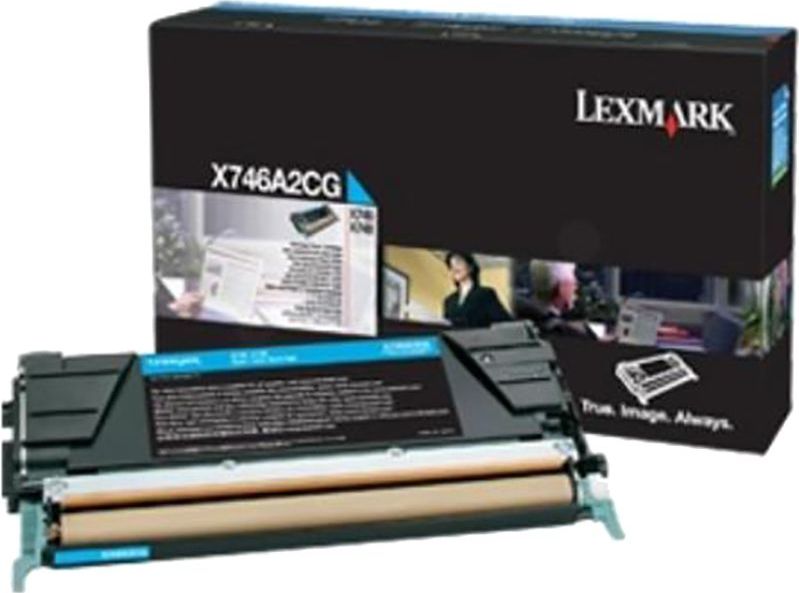 Lexmark X746A3 C tonercartridge 1 stuk(s) Origineel Cyaan