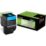 Lexmark 702C R tonercartridge 1 stuk(s) Origineel Cyaan
