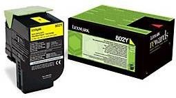 Lexmark Original 802Y Toner gelb 1.000 Seiten (80C20Y0) für CX310n/dn, CX410e/de/dte, CX510de/the/dhe