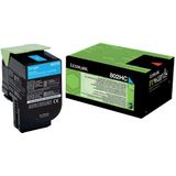 Lexmark 802HC (80C2HC0) toner cyaan hoge capaciteit (origineel)