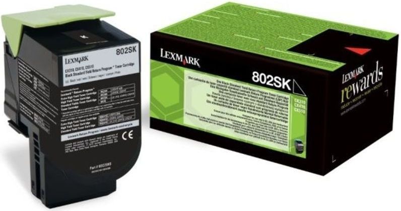Lexmark 802SK tonercartridge 1 stuk(s) Origineel Zwart