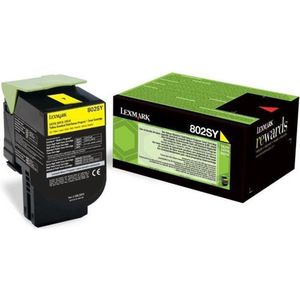 Lexmark 802SY tonercartridge 1 stuk(s) Origineel Geel