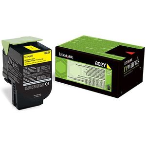 Lexmark 802YE tonercartridge 1 stuk(s) Origineel Geel