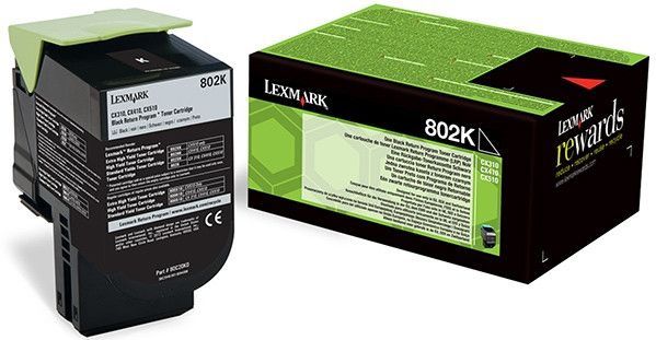 Lexmark 802KE tonercartridge 1 stuk(s) Origineel Zwart