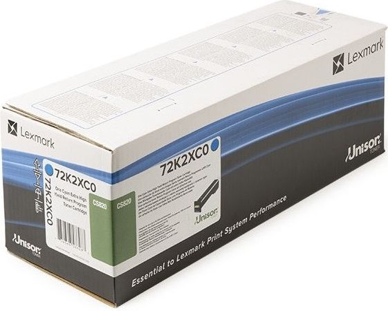 Lexmark 72K2XC0 toner cyaan hoge capaciteit (origineel)