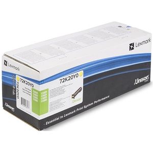 Lexmark 72K20YE tonercartridge 1 stuk(s) Origineel Geel