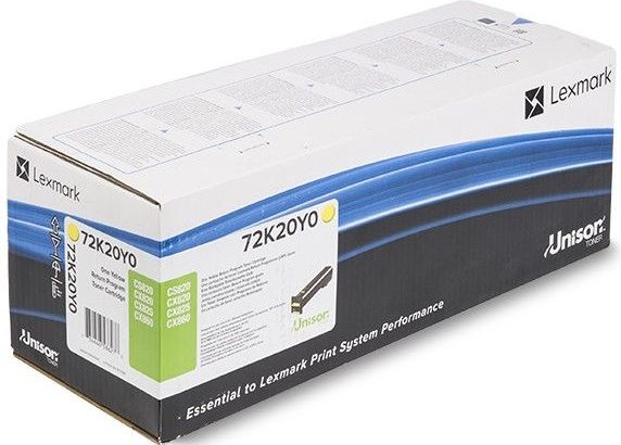 Lexmark 72K20YE tonercartridge 1 stuk(s) Origineel Geel