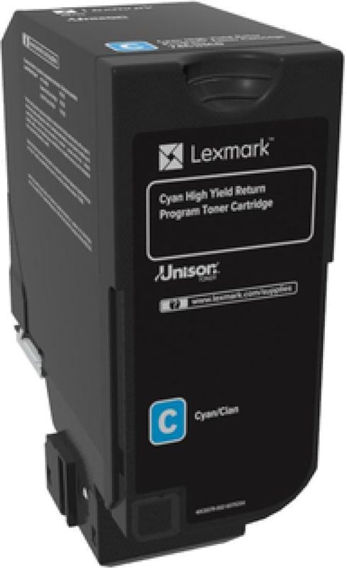 Lexmark 74C2HC0 tonercartridge 1 stuk(s) Origineel Cyaan