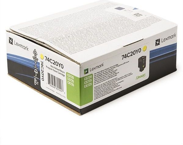 Lexmark 74C20YE tonercartridge 1 stuk(s) Origineel Geel