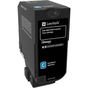 Lexmark 74C2HCE tonercartridge 1 stuk(s) Origineel Cyaan