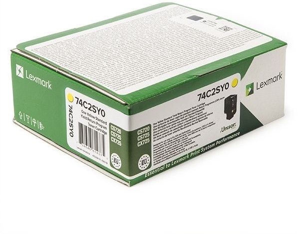 Lexmark 74C2SYE tonercartridge 1 stuk(s) Origineel Geel