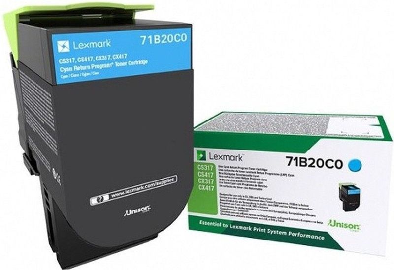 Lexmark 71B20C0 tonercartridge 1 stuk(s) Origineel Cyaan