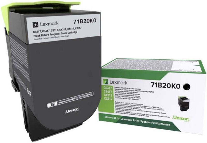 Lexmark 71B20K0 tonercartridge 1 stuk(s) Origineel Zwart