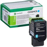 Lexmark C232HC0 toner cartridge cyaan hoge capaciteit (origineel)