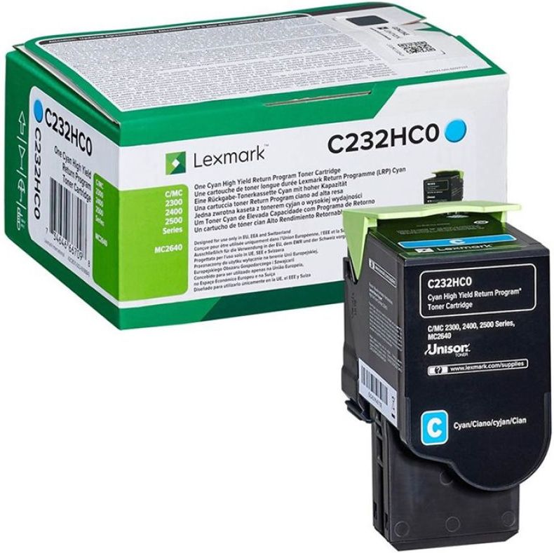 Lexmark C232HC0 tonercartridge 1 stuk(s) Origineel Cyaan