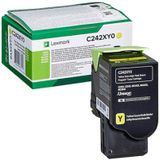 Lexmark C242XY0 toner geel extra hoge capaciteit (origineel)