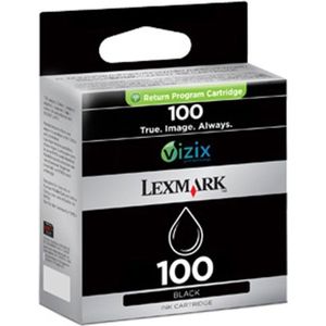 Lexmark - 100 - Inktcartridge - Zwart - Capaciteit 170 pagina's bij 5% bedrukking