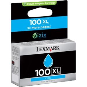 Lexmark Nr.100XL (14N1069E) inktcartridge cyaan hoge capaciteit (origineel)