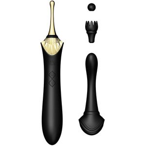 ZALO Clitoris Pinpoint Vibrator Bess met extra opzetstukken - zwart