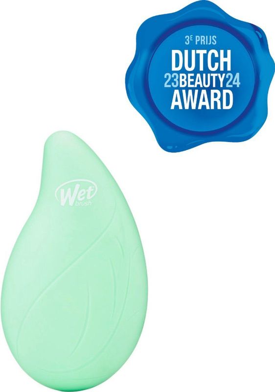 WetBrush Go Green Palm Detangler - Tea Tree Oil - Compacte Ontwarrende Haarborstel - Voor Nat En Droog Haar - Ultra Zachte IntelliFlex® Borstelharen - Vermindert Haarbreuk - Lichtgewicht & Handzaam Formaat - Verrijkt Met Tea Tree Olie - Groen