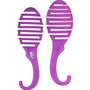 Wet Brush - original detangler - haarborstel voor in de douche - ophanghaak - Glitter Paars