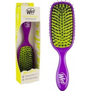 Wet Brush - Shine Enhancer Haarborstel - Ultra-zachte IntelliFlex natuurlijke varkenshaar - Paars