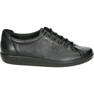 ECCO - Soft 2.0 Low - Veterschoen - Black Feather - Leer