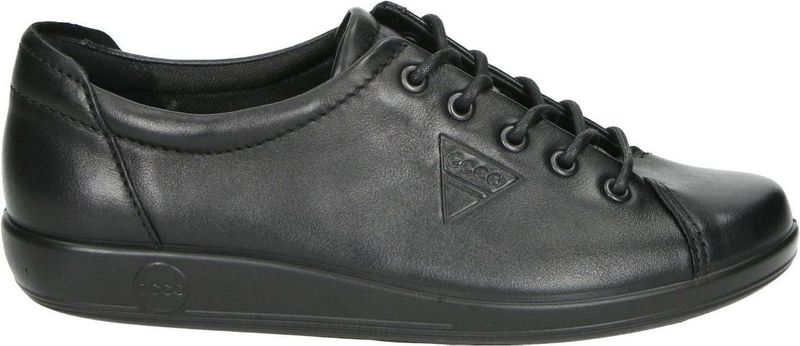 ECCO - Soft 2.0 Low - Veterschoen - Black Feather - Leer