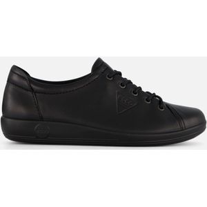 ECCO Hoge sneakers Soft 2.0 Tie Tie Tie Tie Damessneaker, zwart met zwarte zool, 37 EU