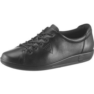 ECCO Hoge sneakers Soft 2.0 Tie Tie Tie Tie Damessneaker, zwart met zwarte zool, 41 EU