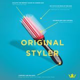 Denman D3 Medium Stylingborstel - Rood