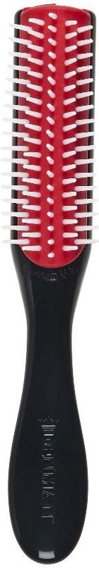 Denman D14 handtas borstel 5 Rij (Zwart-Rood-Wit)