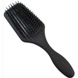 Denman (Zwart) Mini Paddle Kussen Haarborstel voor föhnen, ontwarren en onderweg reizen - Comfortabele styling, rechttrekken en gladmaken - voor vrouwen en mannen, D84