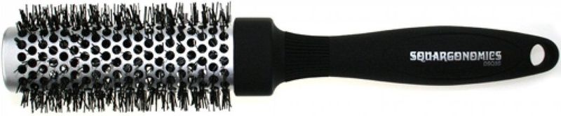 Denman - Squargonomics L - Haarborstel - Zwart/Zilver - 33mm