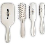 Denman - Borstelset - Wit - Haarborstels - 4 Stuks