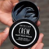 American Crew - Heavy Hold Pomade - stylingwax met sterke fixatie - haarwax voor mannen met hoge glans - parabenenvrij stylingproduct - normaal haarproduct - 85 ml