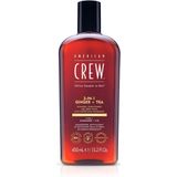 American Crew - 3 In 1 Energizing Ginger + Tea - Shampoo - 450ml - Gerecycled Plastic